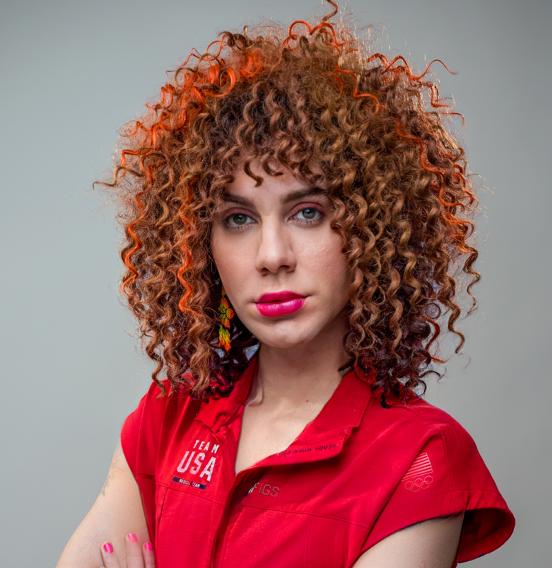 a person looking at the camera