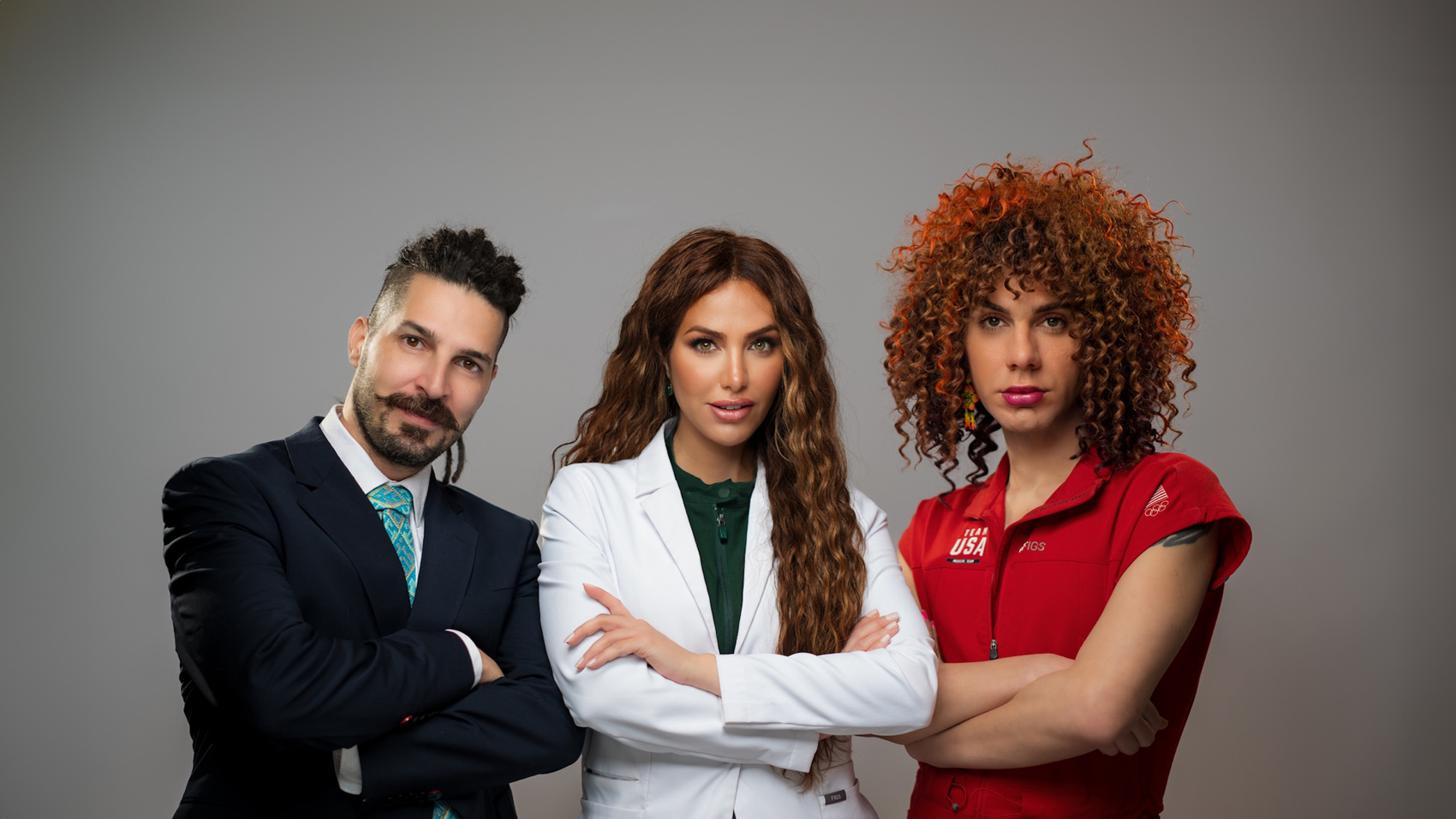 Valerie Domínguez et al. looking at the camera