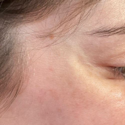 a close up of a person